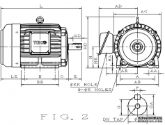 東元電機(jī)AEEFF3-3.7KW-4P 112M 尺寸圖紙